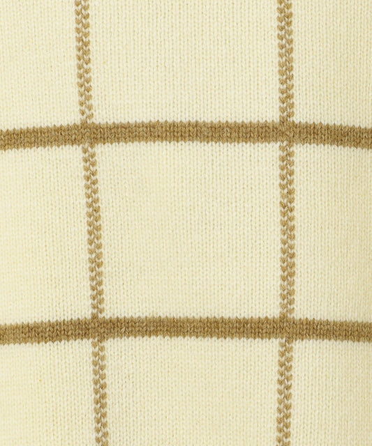 SHIPS:チェックハイネックプルオーバー