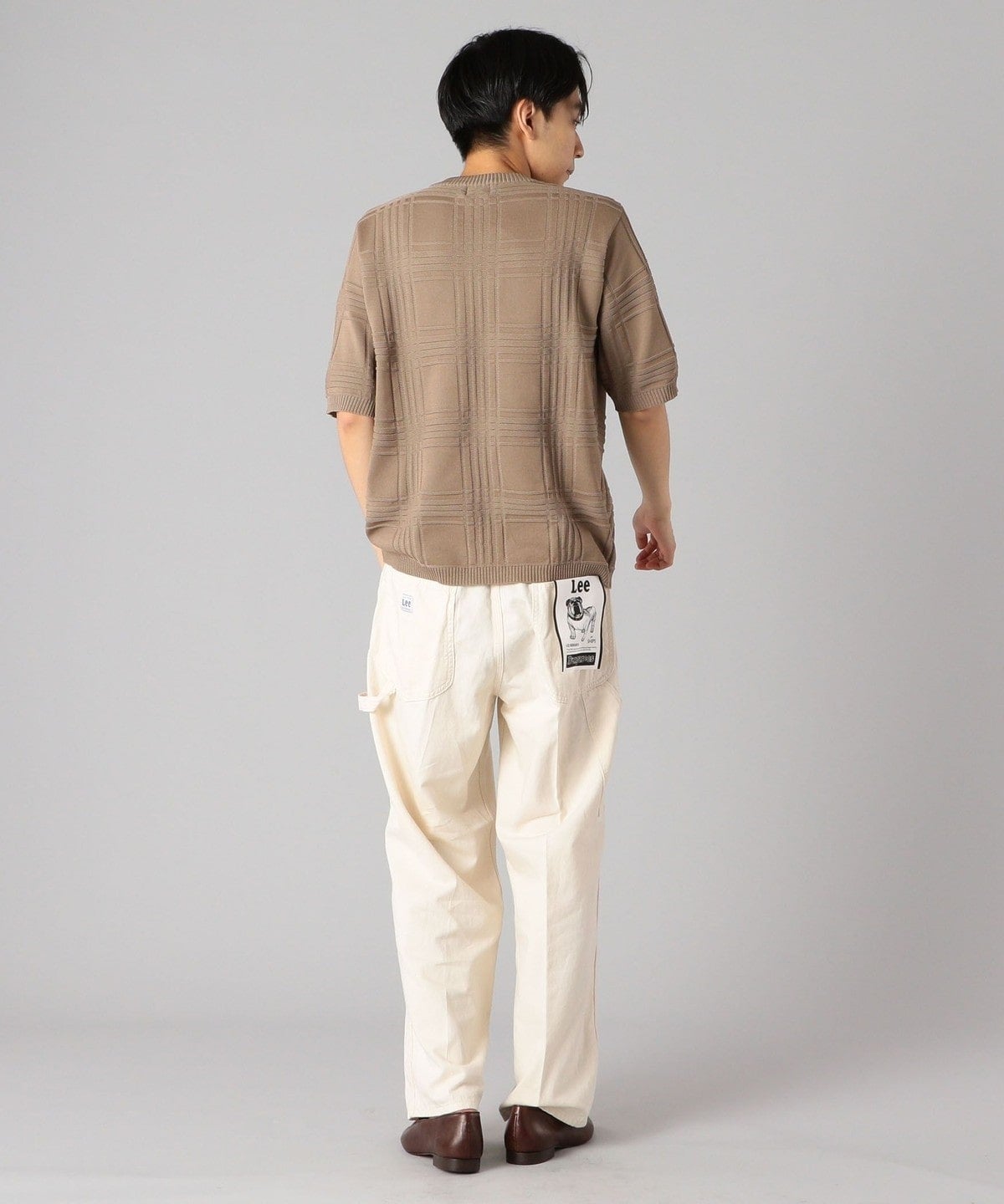 SHIPS: japan quality AMOSSA(R) リンクス チェック ニットTシャツ