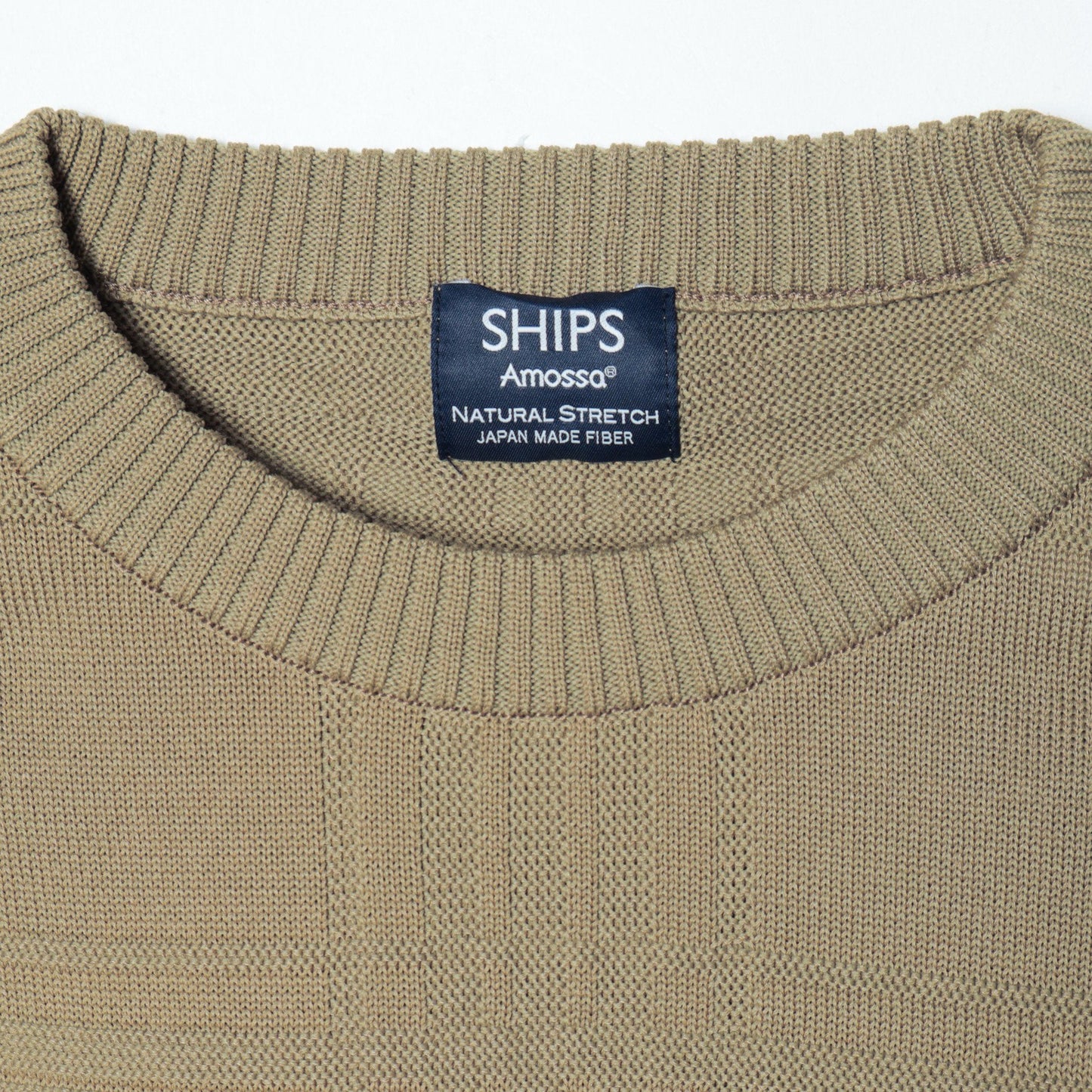 SHIPS: japan quality AMOSSA(R) リンクス チェック ニットTシャツ