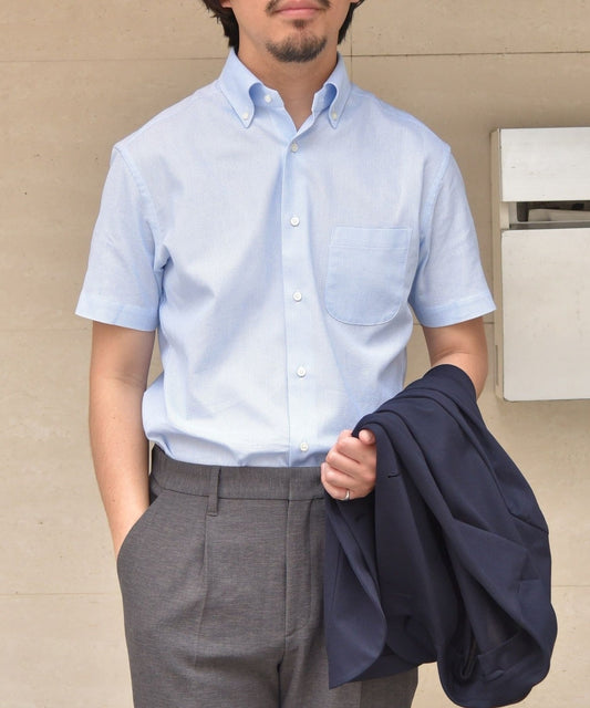 SHIPS: カラミ 無地 ショートスリーブ シャツ