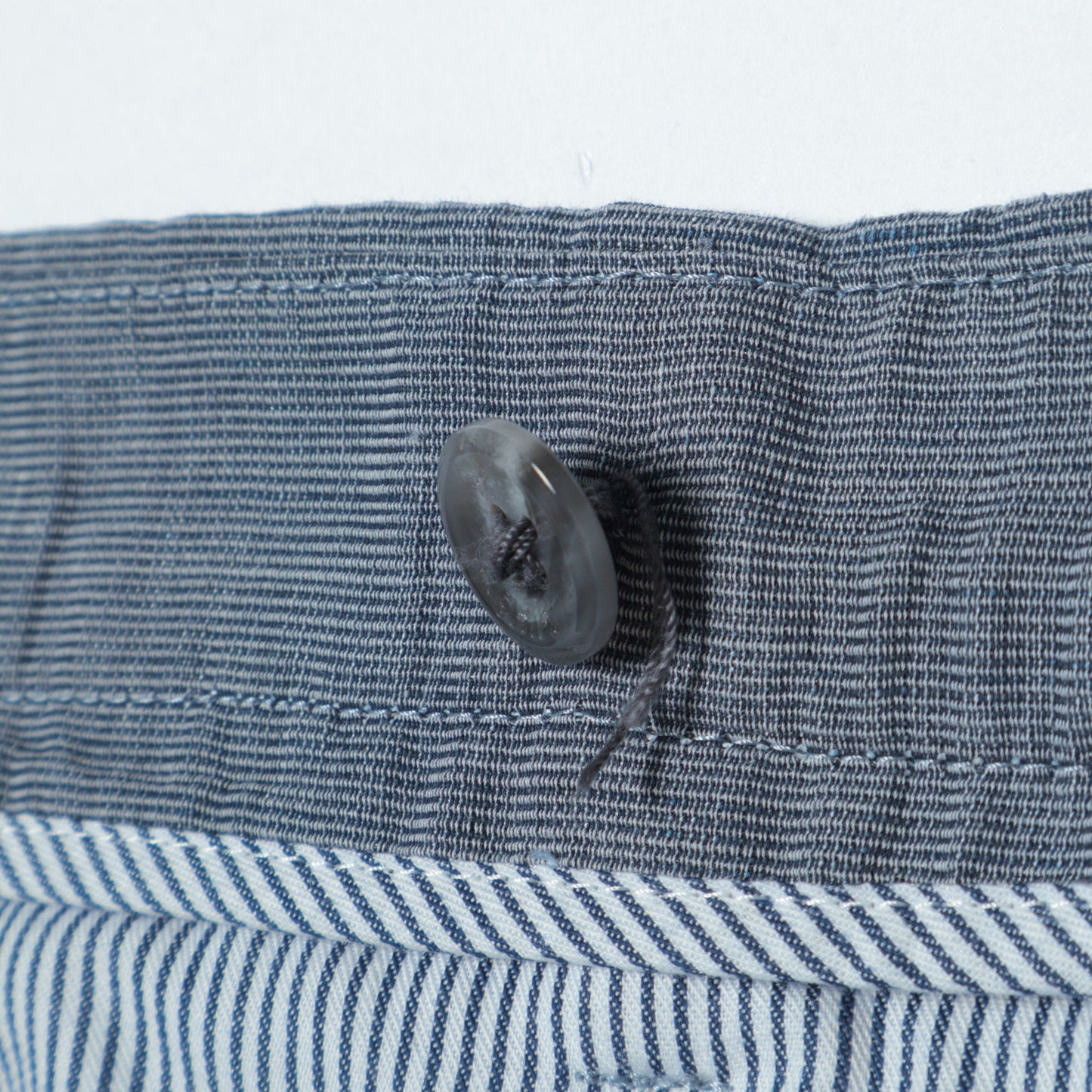 SD: コットン/リネン ノープリーツ ドレスチノパンツ (ブルー)