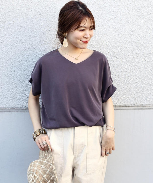 〈手洗い可能〉サンドウォッシュドルマンスリーブ