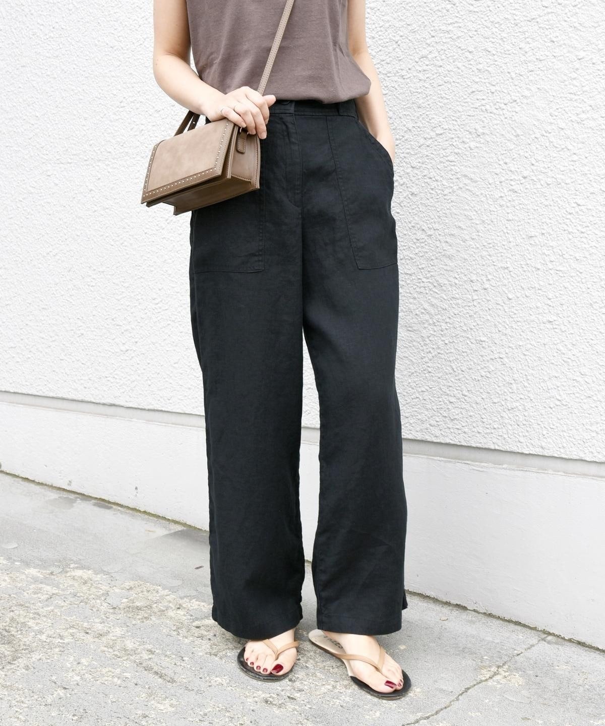 liflattie ships:リネンキャンバスポケットパンツ