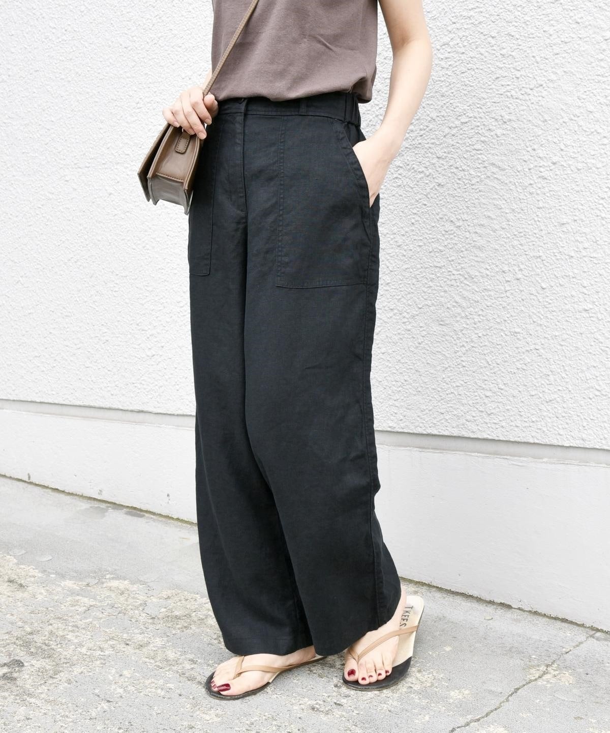 liflattie ships:リネンキャンバスポケットパンツ