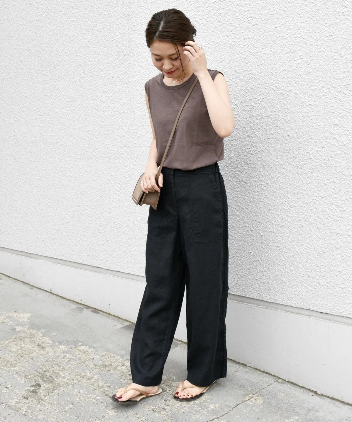 liflattie ships:リネンキャンバスポケットパンツ