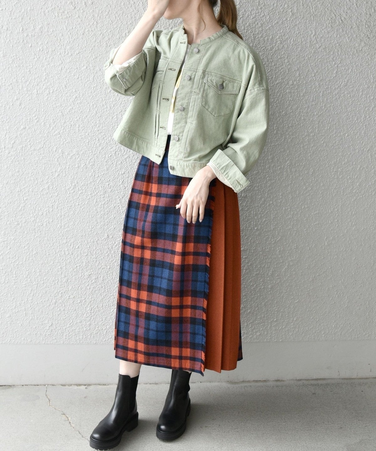 【SHIPS any別注】CIMARRON JEANS:〈ウォッシャブル〉ノーカラー デニム ジャケット