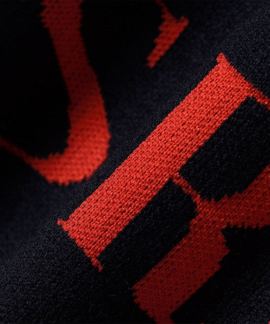 SHIPS Colors:〈手洗い可能〉ロゴ ジャカード ニット