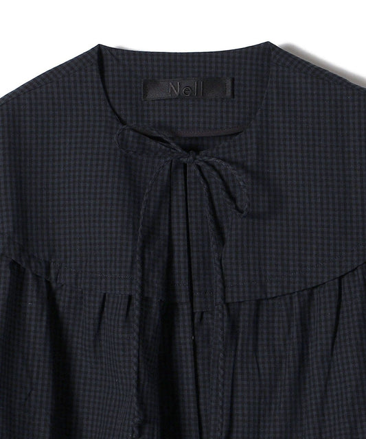 Nell:スモール ギンガム チェック ティアード ボレロ