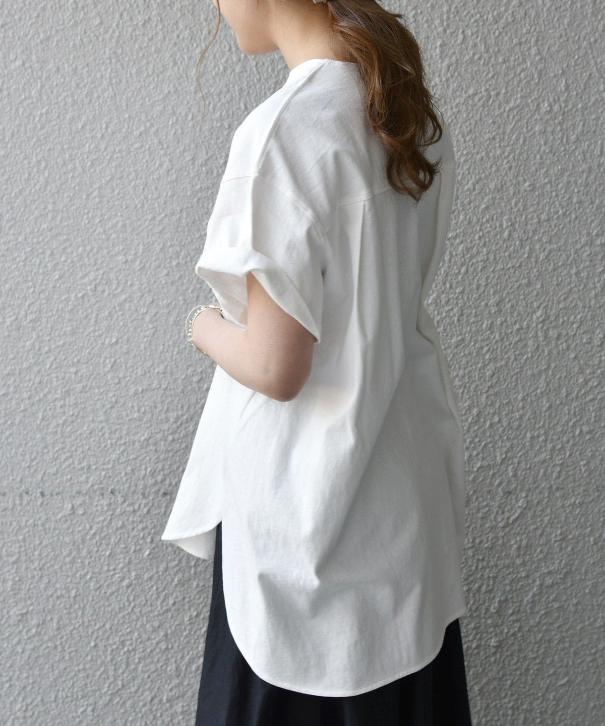 SHIPS any: USAコットン スキッパーTEE