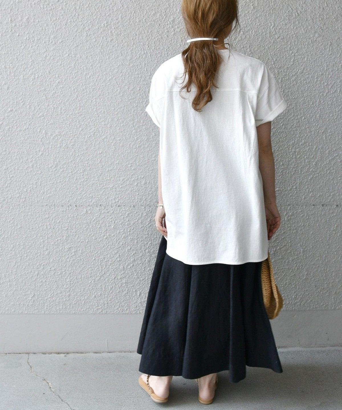 SHIPS any: USAコットン スキッパーTEE