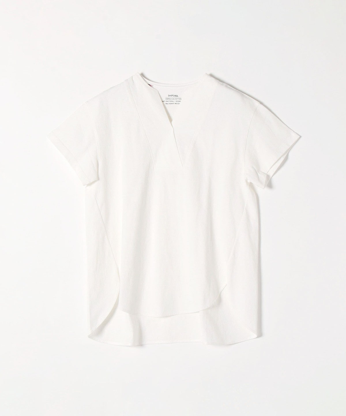 SHIPS any: USAコットン スキッパーTEE