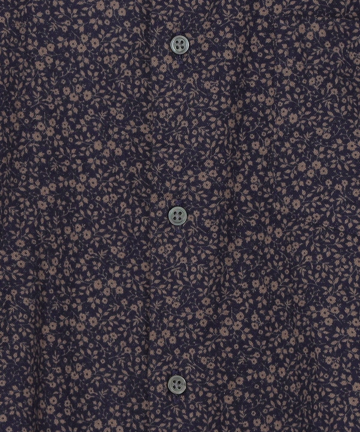 SHIPS: フランネル フラワープリント セミワイドカラーシャツ