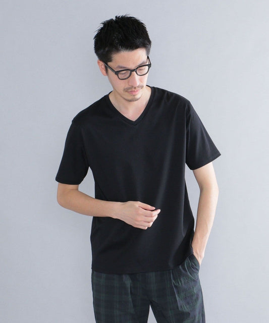 SHIPS: ALBINI Vネック 無地 Tシャツ