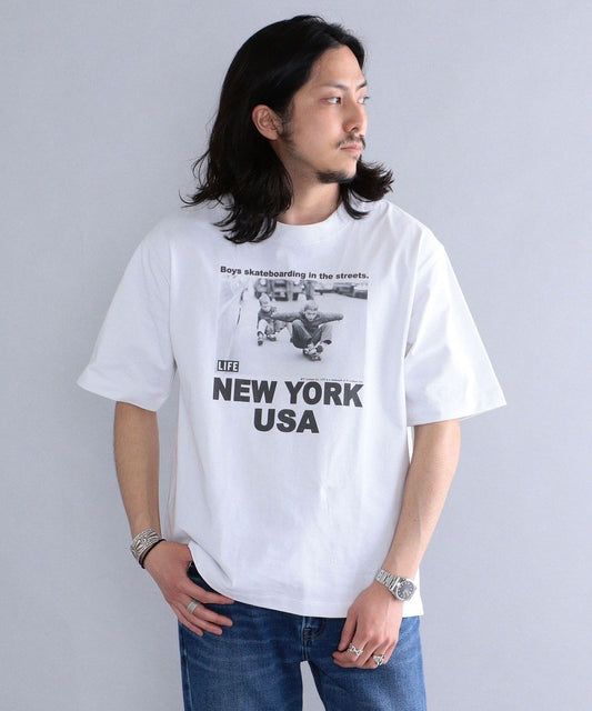 SHIPS: LIFE MAGAZINE フォトプリント Tシャツ