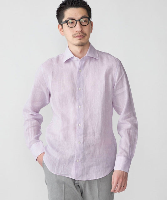 SHIPS: ウォッシュド リネン 無地 シャツ