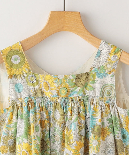 SHIPS KIDS:100〜130cm / リバティ ノースリーブ ワンピース