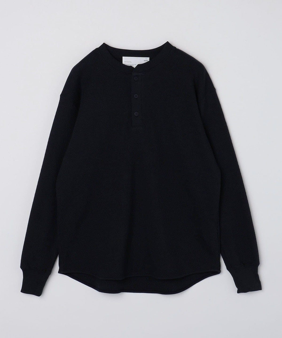 【SHIPS別注】THYARD: ヘンリーネック サーマル 長袖 カットソー