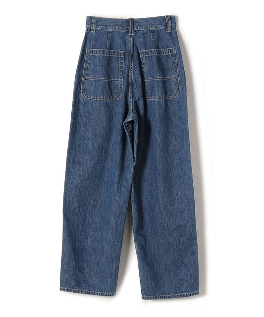 SHIPS Primary Navy Label:ストレートデニム