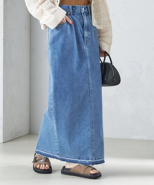 〈洗濯機可能〉Iライン デニム スカート 24SS