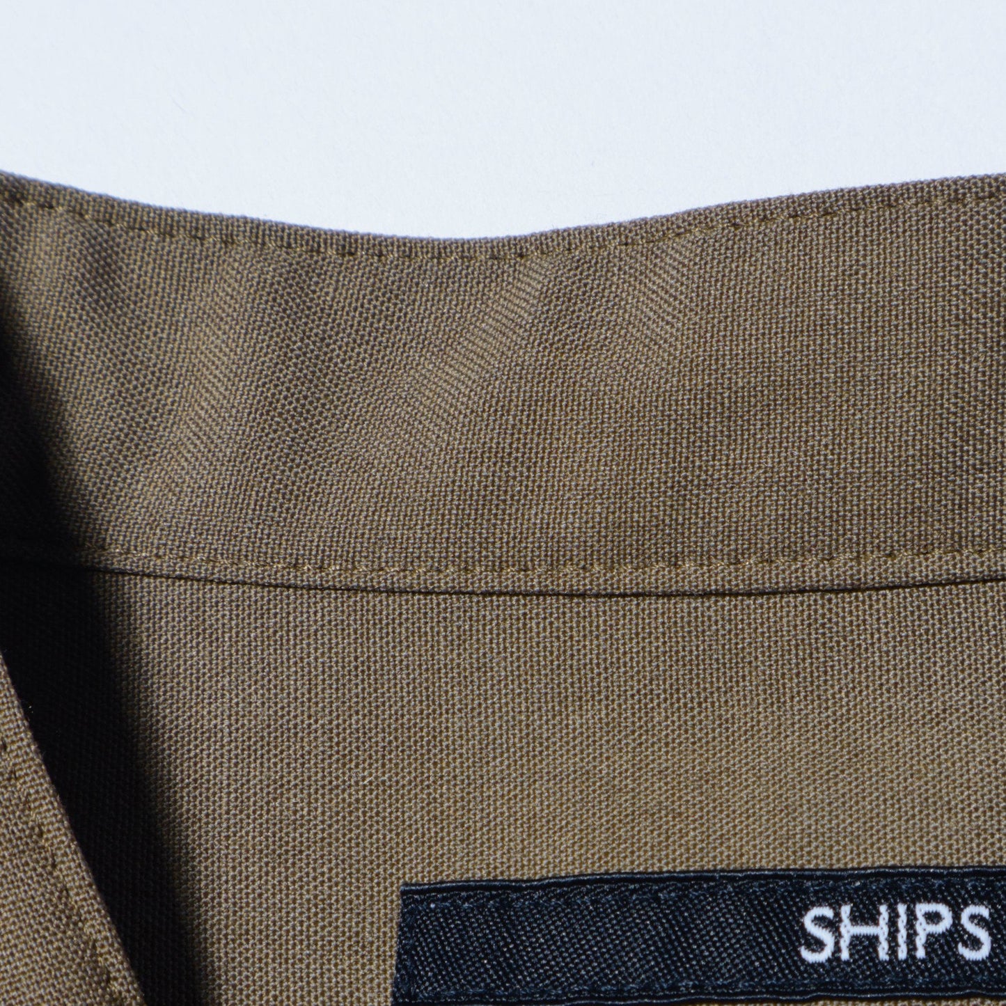 SHIPS:〈ウォッシャブル〉ウール×SOLOTEX(R) リラックスフィット バンドカラーシャツ S/S