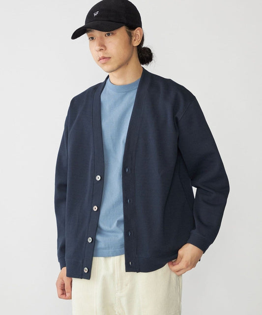 SHIPS: 鹿の子 ダブルフェイス Vネック カーディガン