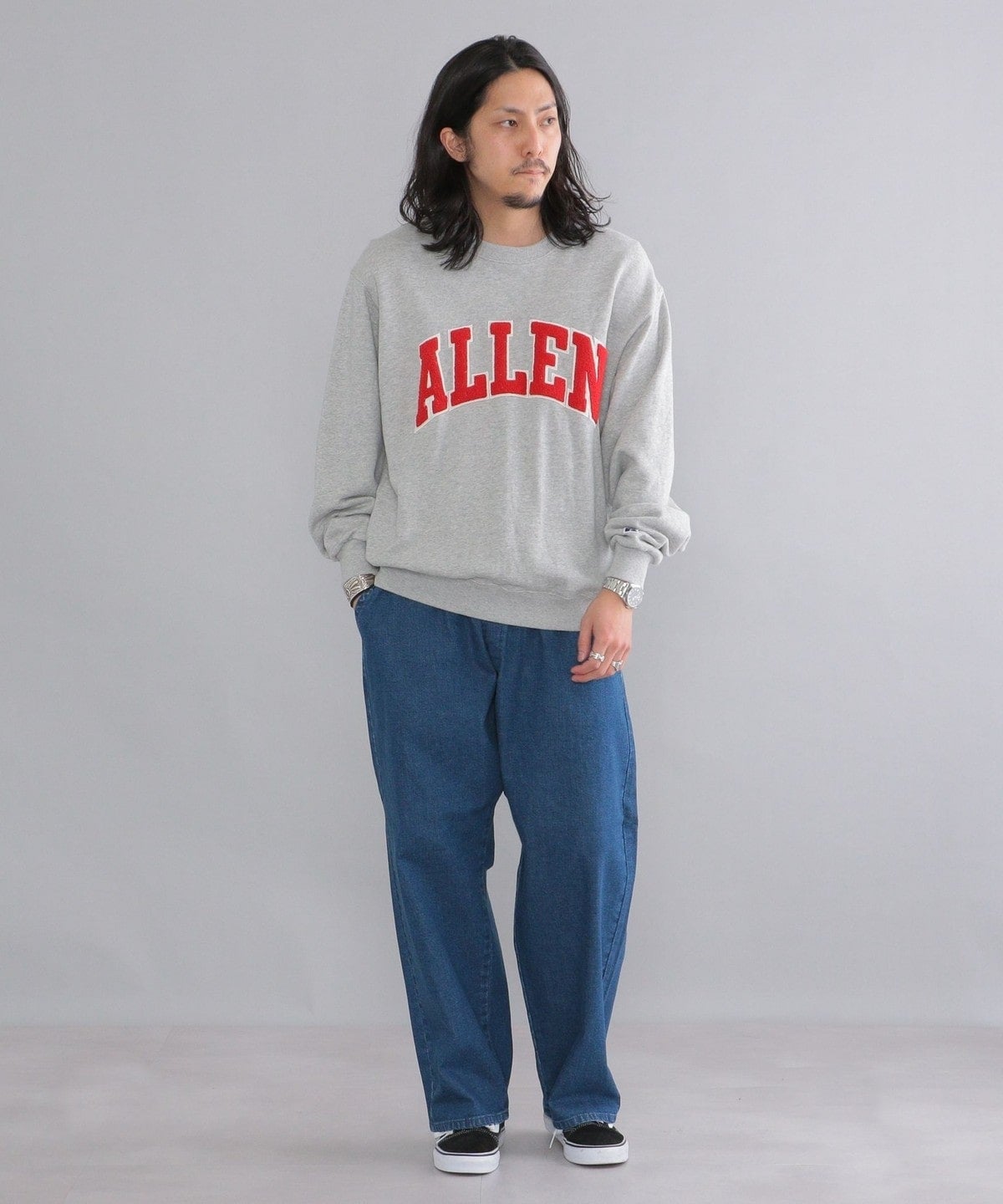 【WEB限定/SHIPS別注】RUSSELL ATHLETIC: カレッジ サガラ刺繍 スウェット