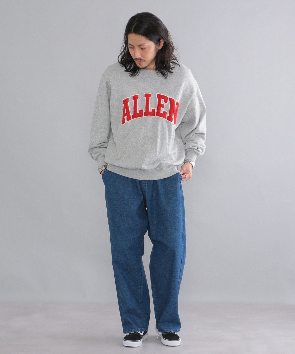 【WEB限定/SHIPS別注】RUSSELL ATHLETIC: カレッジ サガラ刺繍 スウェット