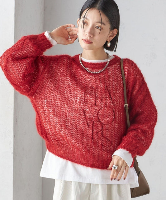 BATONER:フラッフィー モヘヤ クルーネック