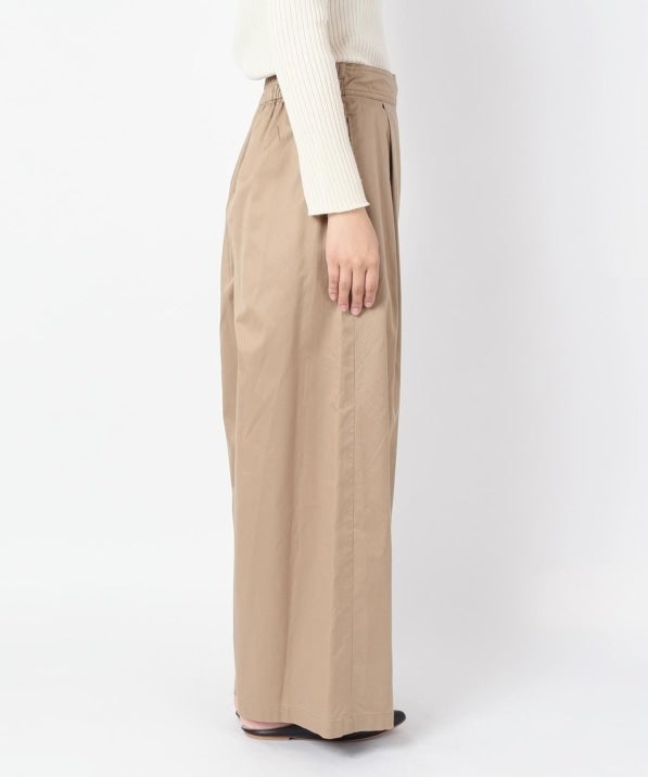 liflattie ships:ツイルコットンタックワイドパンツ
