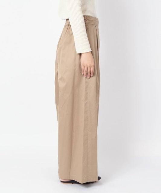 liflattie ships:ツイルコットンタックワイドパンツ