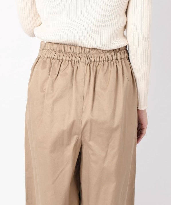 liflattie ships:ツイルコットンタックワイドパンツ