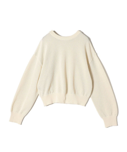 〈手洗い可能〉透かし編み ロゴ プルオーバー