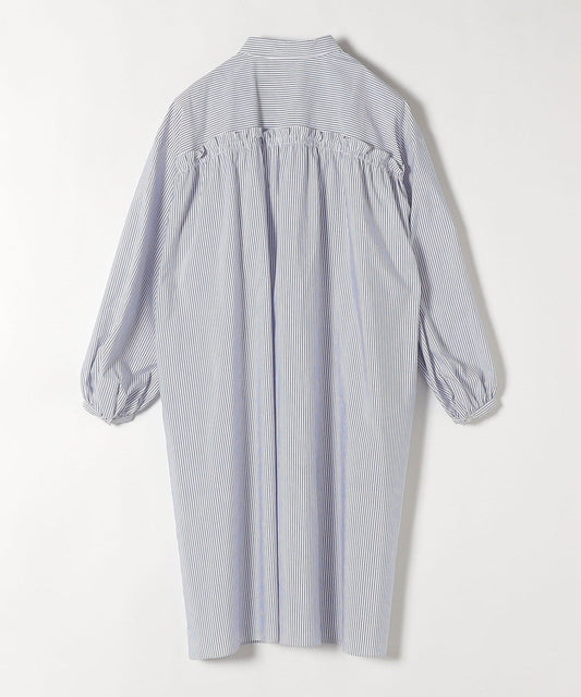 SHIPS any:〈接触冷感・吸水速乾〉バック フリル ギャザー シャツワンピース