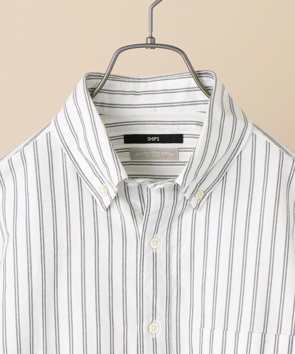SHIPS: ペルヴィアン ピマ オックスフォード ストライプ ボタンダウンシャツ