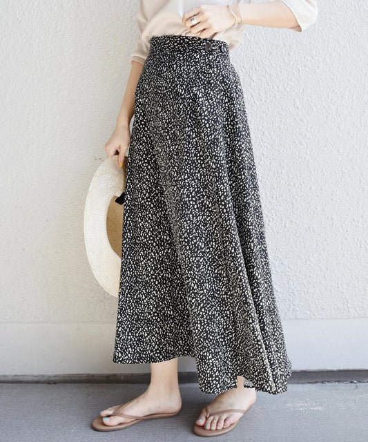 〈手洗い可能〉レオパードスカート