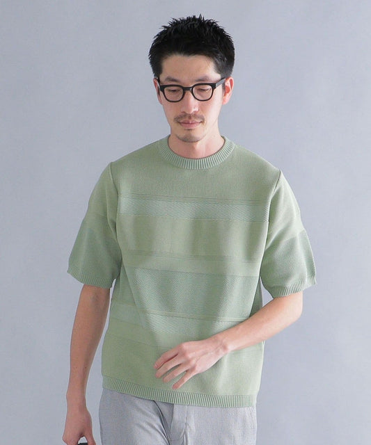 SHIPS: japan quality AMOSSA(R) リンクス ニットTシャツ