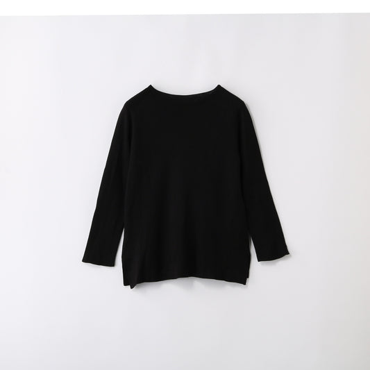 NL:SILK BOAT NECK KNIT