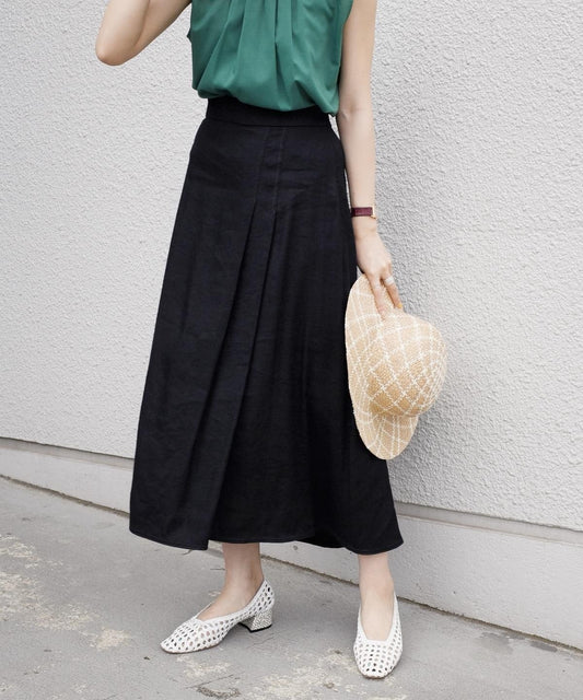 〈手洗い可能〉ステッチデザインフレアスカート