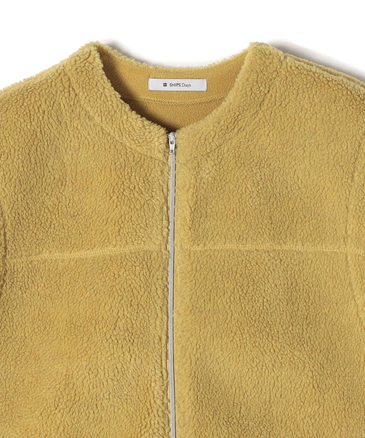 SHIPS Days:〈手洗い可能〉ボアキルティングジップベスト