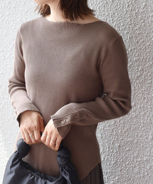 〈手洗い可能〉スイスオーガニックリブプルオーバー