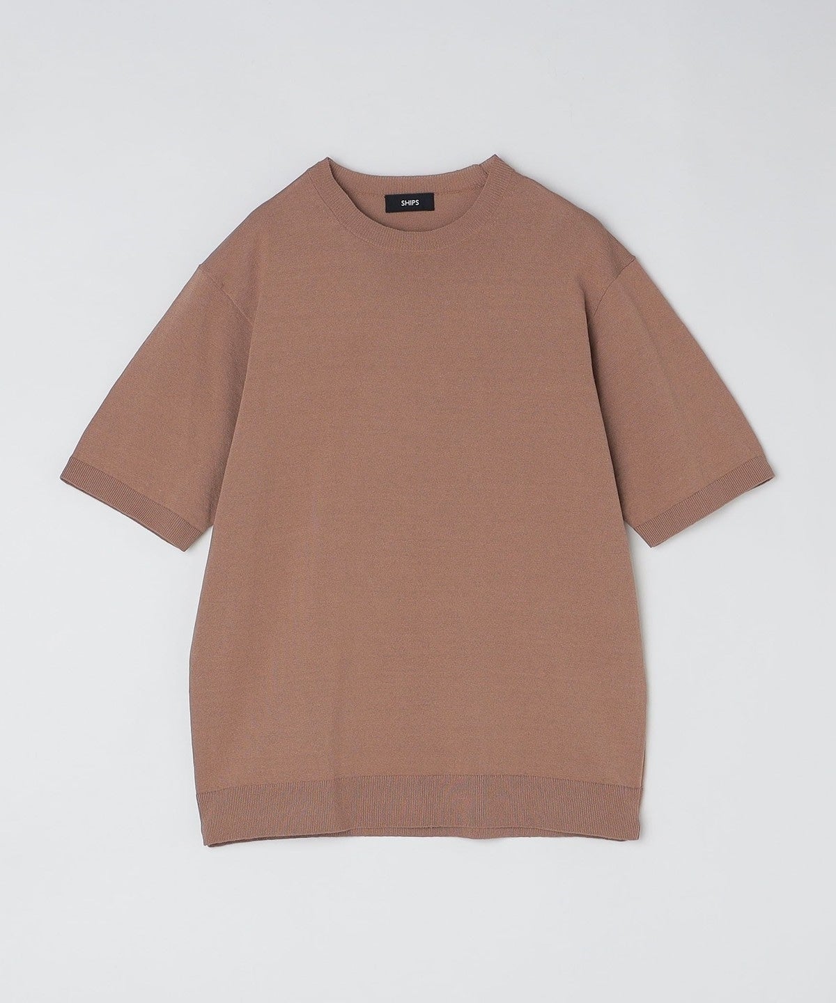 SHIPS: 〈手洗い可能〉 14ゲージ TEXBRID(R) リネン ニット Tシャツ