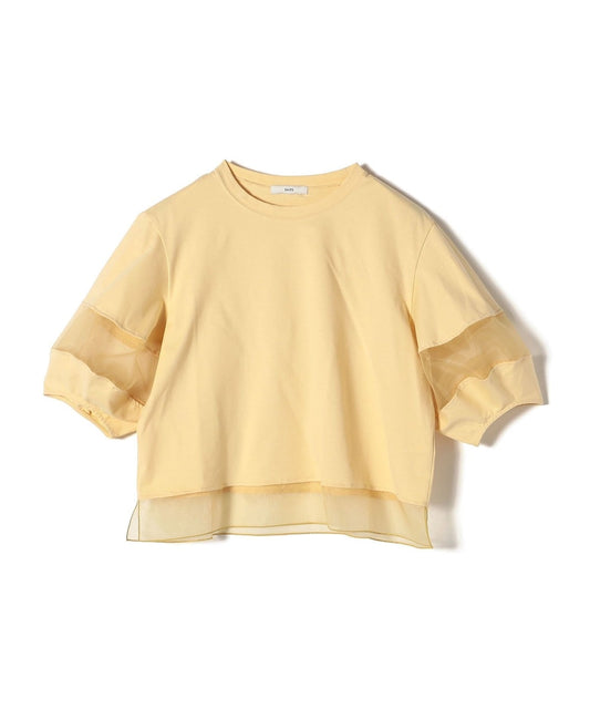 【WEB限定】〈手洗い可能〉シアー コンビ プルオーバー