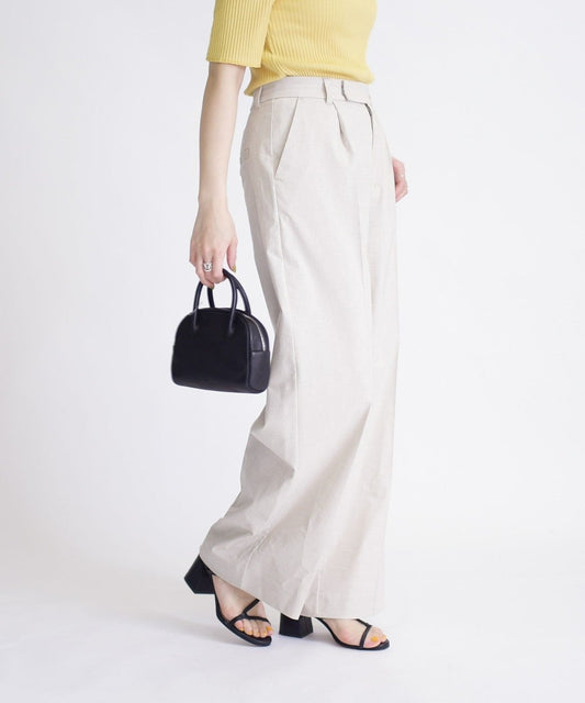 〈手洗い可能〉フルレングスワイドパンツ