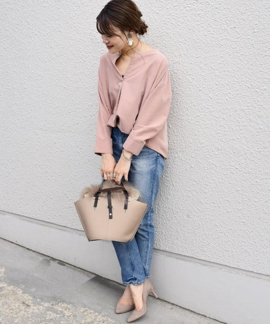 【手洗い可能】コクーンブラウス