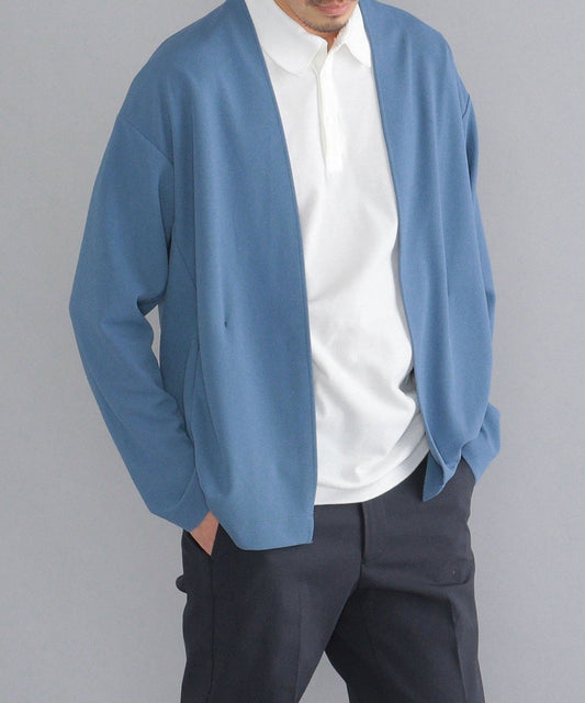 SHIPS: japan quality カルゼ ノーカラー カーディガン