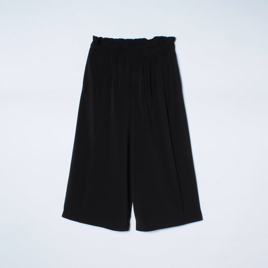 【手洗い可能】ワイドクロップドパンツ