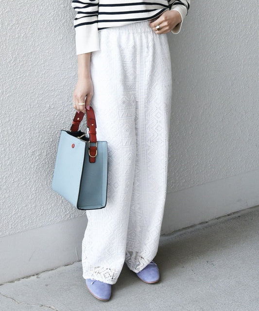 SHIPS any: デコール レース パンツ