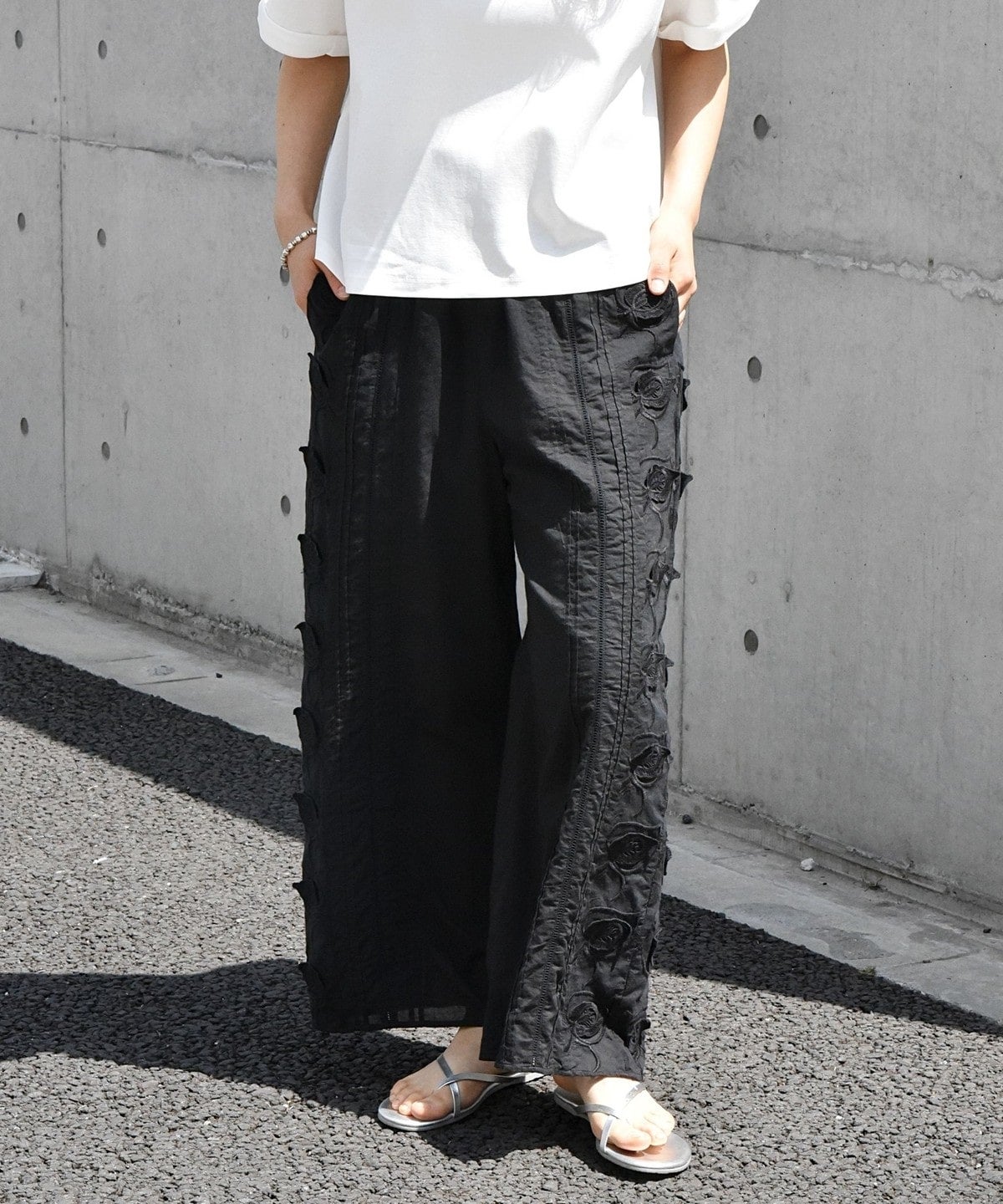 bon_meur: 3D エンブロ ロングパンツ