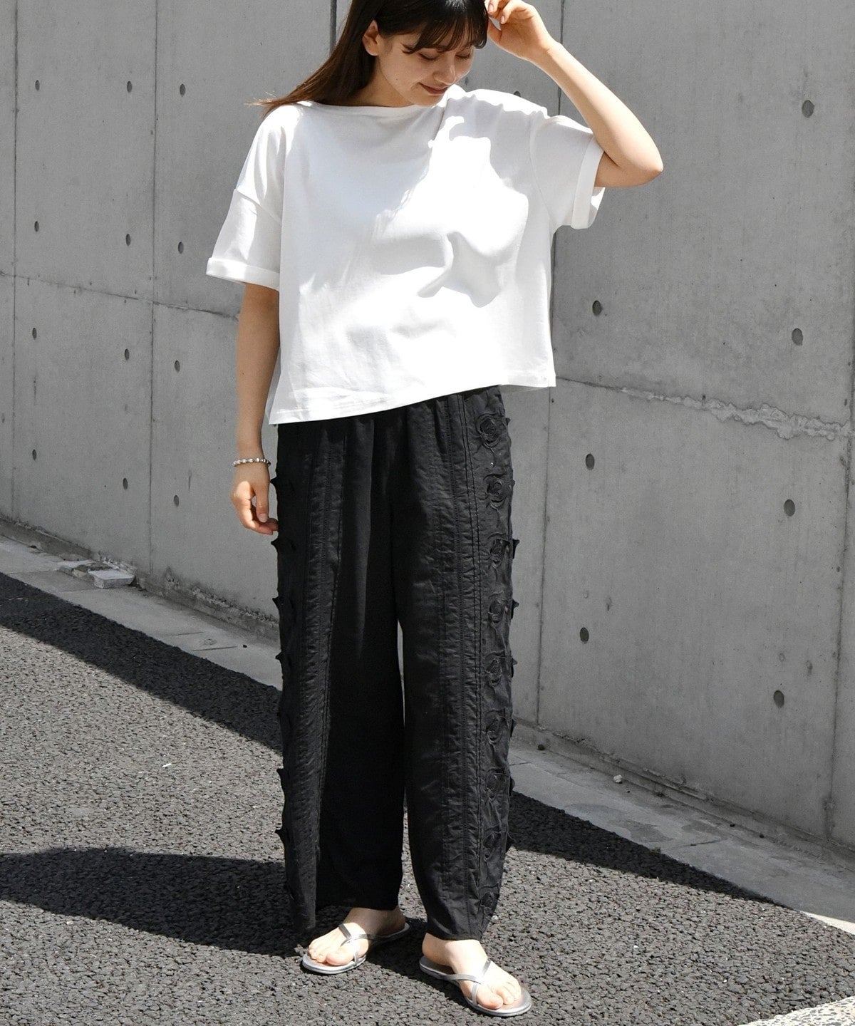 bon_meur: 3D エンブロ ロングパンツ