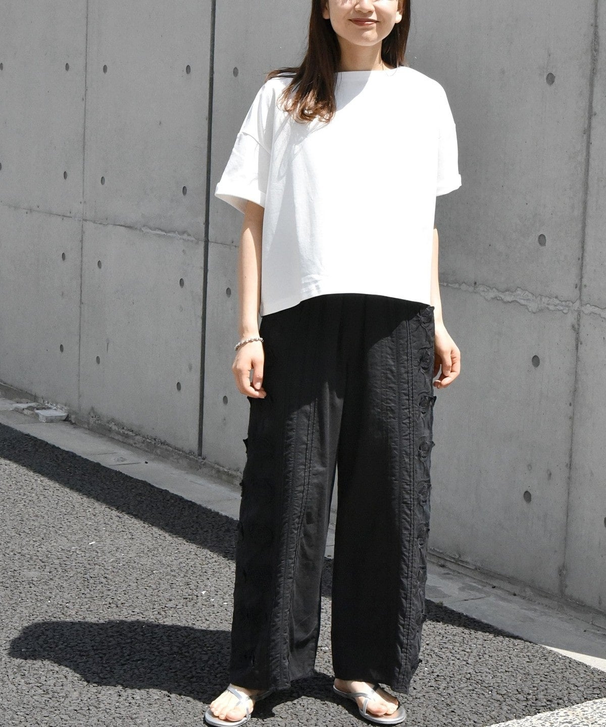 bon_meur: 3D エンブロ ロングパンツ
